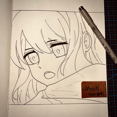 -MooN.原创马克笔动漫手绘人物