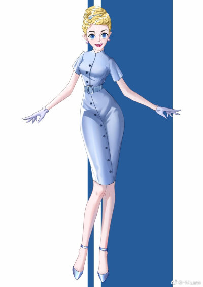 迪士尼公主，作者:Maew