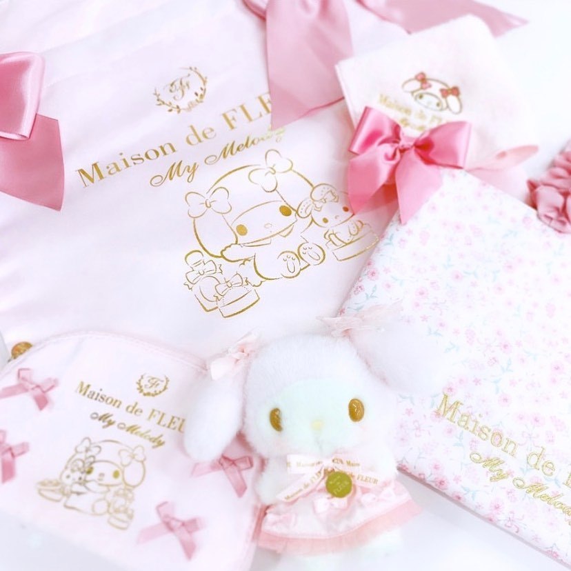 Maison de FLEUR X Sanrio 联名款甜美满分 玉桂狗•美乐蒂•酷乐米 ✔️