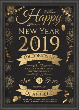 新年复古风格新春宣传活动传单模板 堆糖 美图壁纸兴趣社区