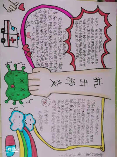 新型肺炎手抄报