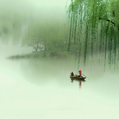 丝丝杨柳丝丝雨 ．春在溟濛处 