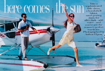 #GiseleBündchen[超话]##PhotoBlastFromThePast# Here Comes The Sun，Ubermodel Gisele Bundchen for Vogue US April 1999 photographed by Arthur Elgort.
看到这样的胴体线条，你会明白为何麦昆会赞她为“The Bod…