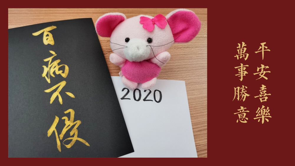 2020年祝大家平安喜乐！万事胜意！最重要的是要身体健康！百病不侵(ง •̀o•́)ง