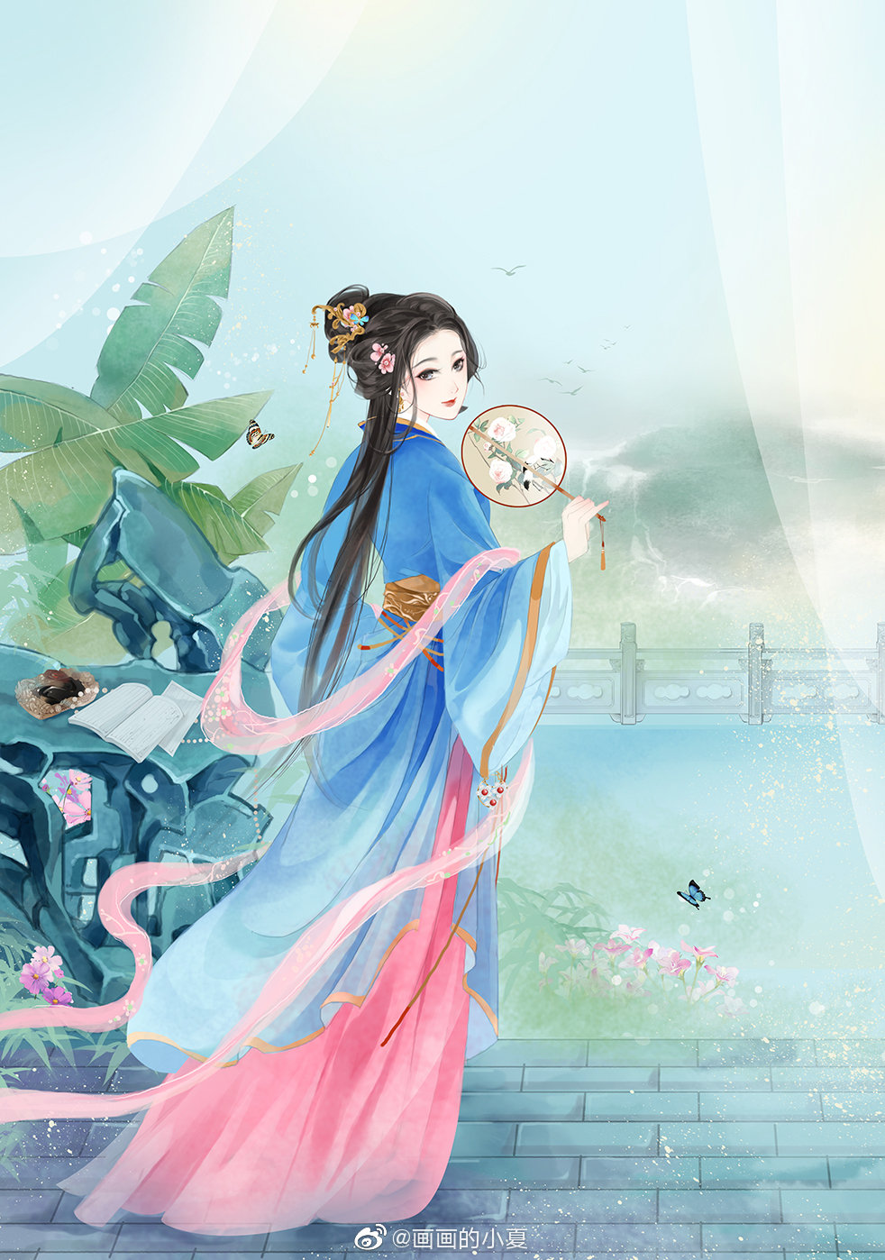 古风插画
画师：画画的小夏