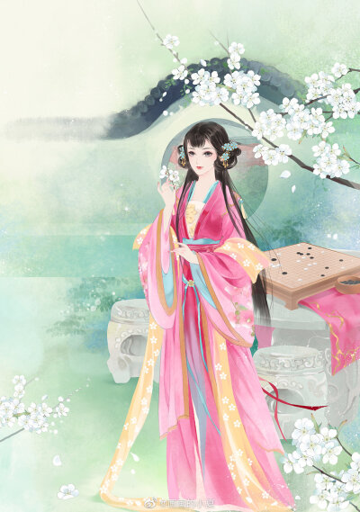 古风插画
画师：画画的小夏