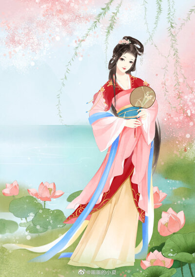 古风插画
画师：画画的小夏