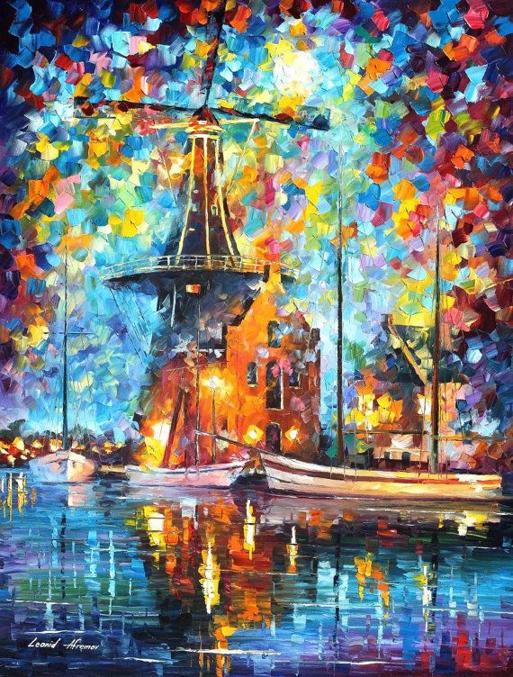 李奥尼德·阿夫列莫夫（Leonid Afremov, 出生于白俄罗斯维捷布斯克市）继梵高之后，当代最著名的现代印象派艺术家。其作品主要用调色刀与天然油料的搭配在画布上作画。以刀作画，他的绘画技巧、色彩上的层次运用纯熟浑厚， 令人惊叹。