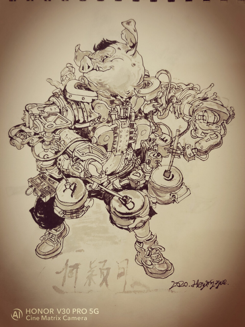 金政基叔叔的猪，画起来是真的香