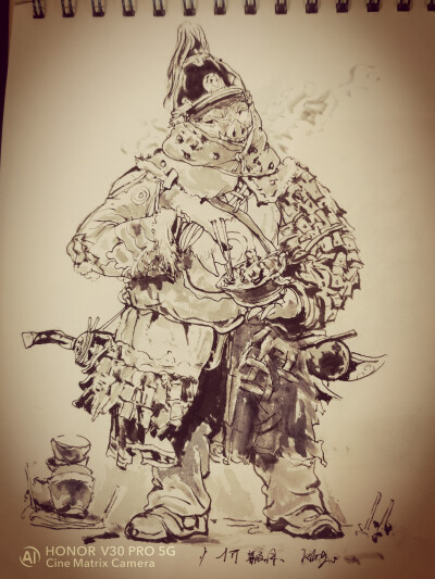 金政基叔叔的猪，画起来是真的香