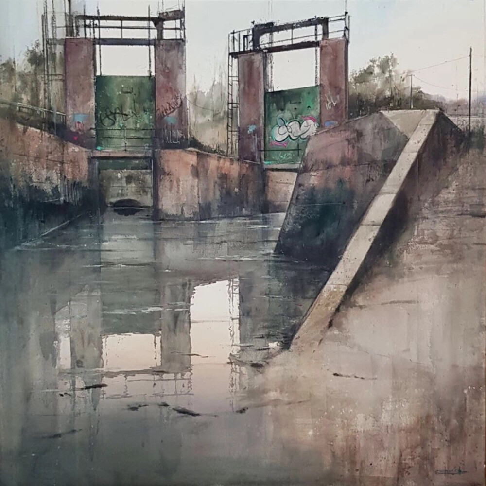 风景画，水彩画