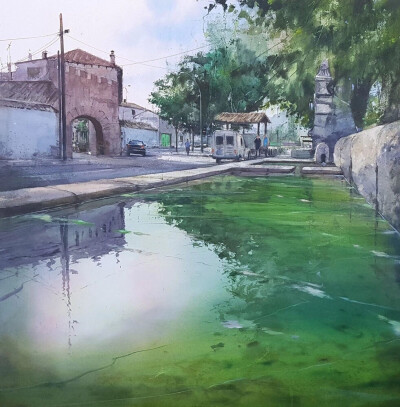 水彩画 风景画