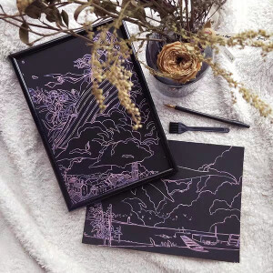 微光尘埃 手工刮画书