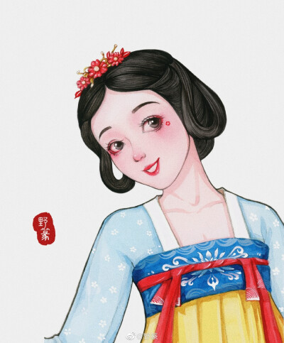迪士尼公主，作者:野篆