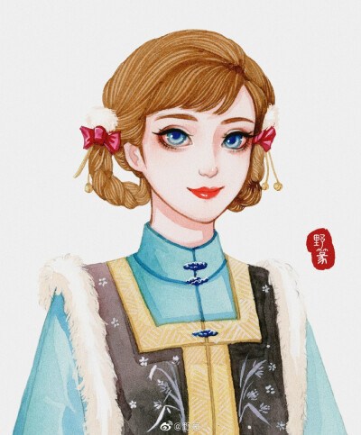 迪士尼公主，作者:野篆