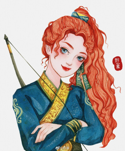 迪士尼公主，作者:野篆