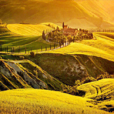 意大利田园小镇 Tuscany。油画里的美景 ！