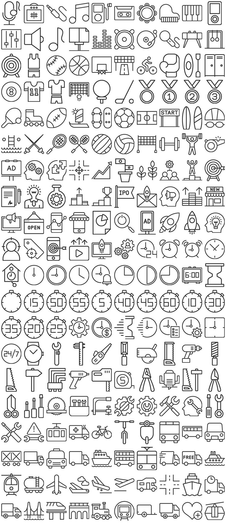 科学生物体育实验化学获奖符号插图插画icon图标图案设计模板素材