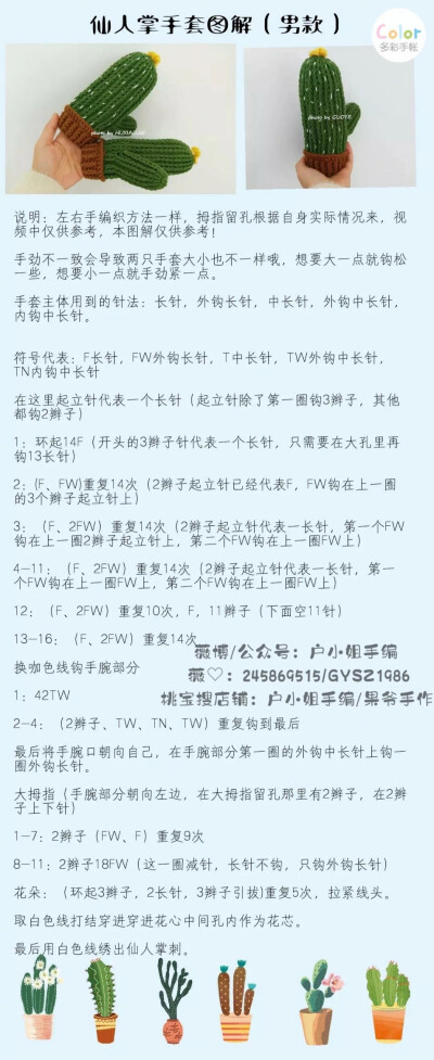 仙人球手套