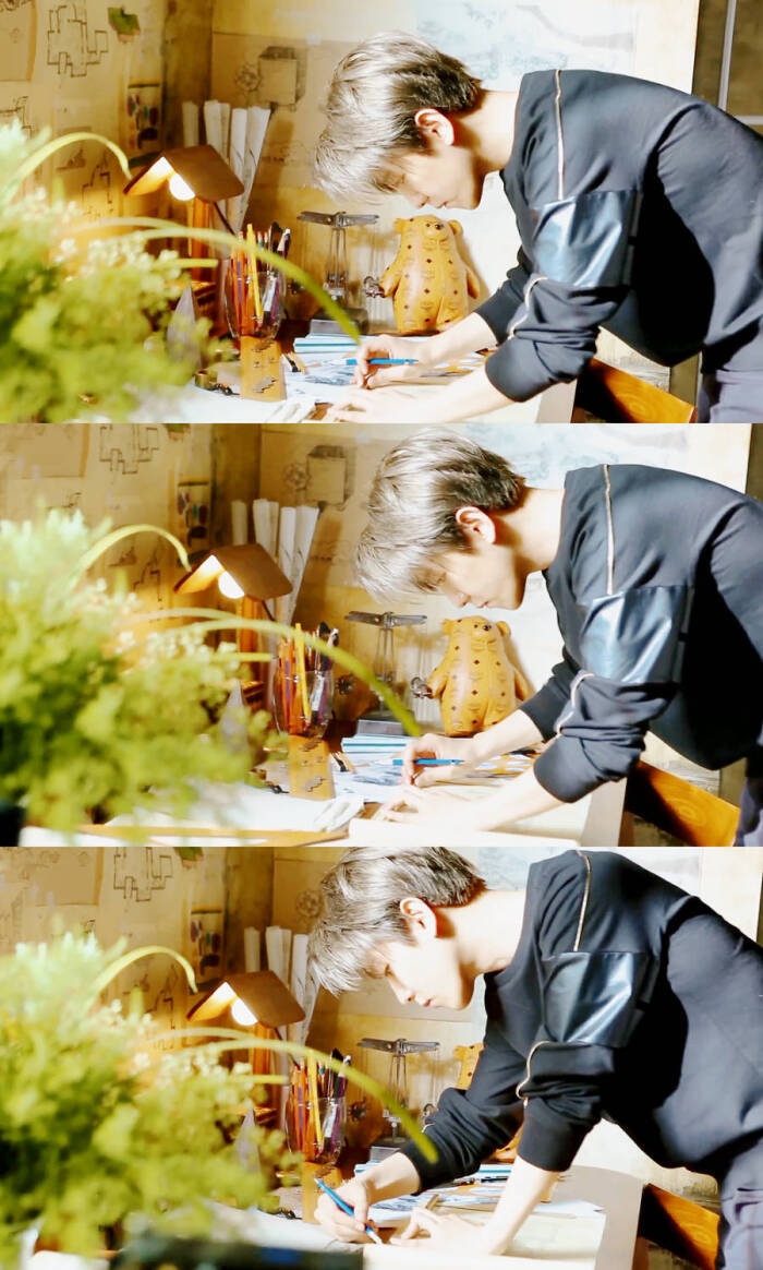 边伯贤三格壁纸