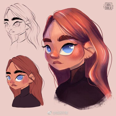 漂亮女孩【插画师：Sara Faber】