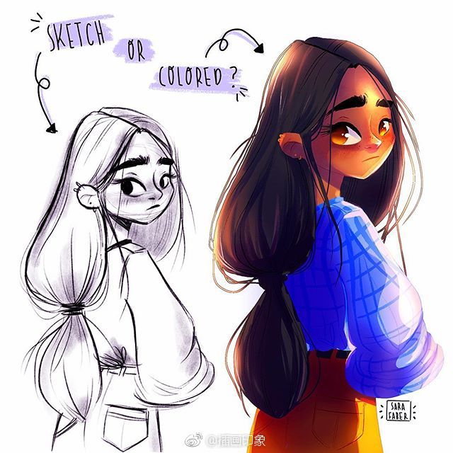 漂亮女孩【插画师：Sara Faber】