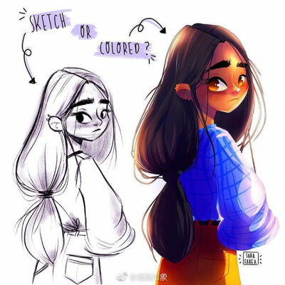 漂亮女孩【插画师：Sara Faber】