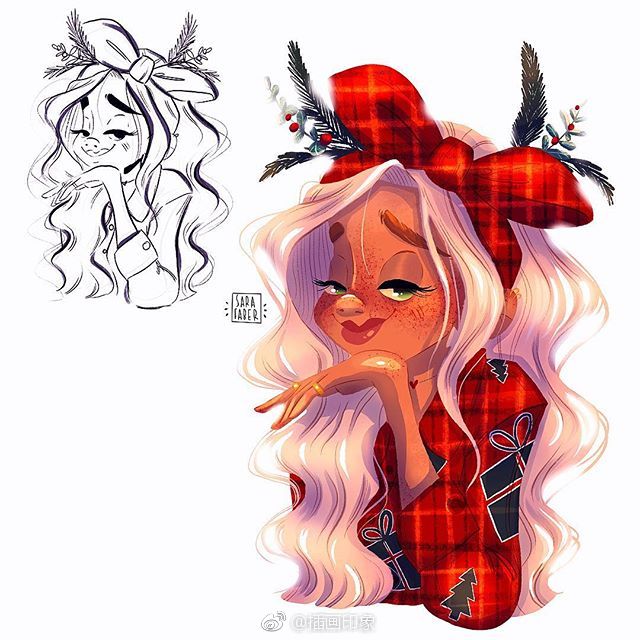 漂亮女孩【插画师：Sara Faber】