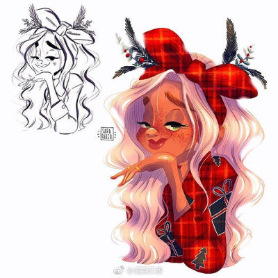 漂亮女孩【插画师：Sara Faber】