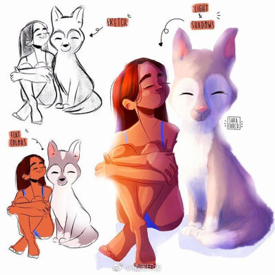 漂亮女孩【插画师：Sara Faber】