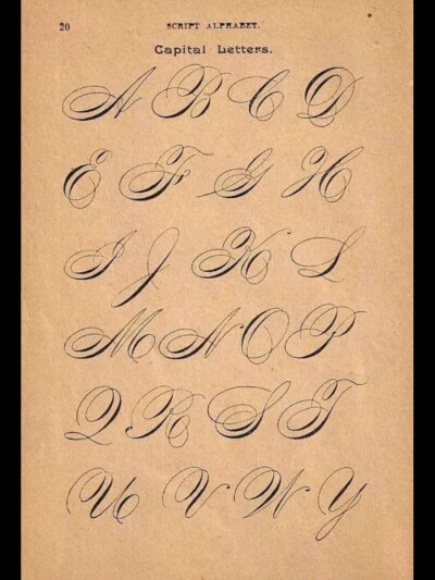 花体英文书法 copperplate Roundhand