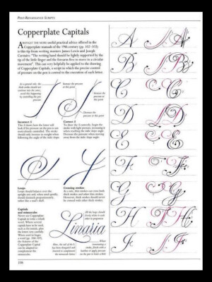 Copperplate 花体英文 Roundhand