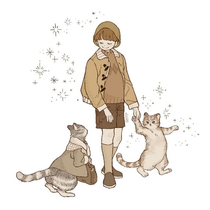 猫与少年 插画By_eun_dol88