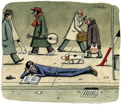 意大利漫画家 Franco Matticchio 反映现代生活的绘画作品 | 50watts.com/Matticchio