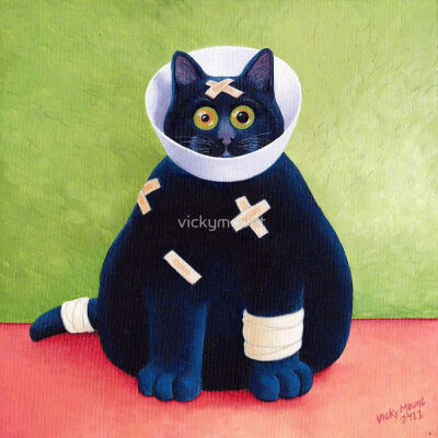 画家 Vicky Mount 画笔下的猫咪 | www.redbubble.com/people/vickymount