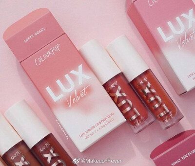 唇釉 | Colourpop Lux Velvet Duos，卡乐泡泡推出2020年情人节限定唇釉系列，冒着粉红泡泡的玫瑰色系包装，一共7组套装，每套两支丝绒唇釉，定价15美金。
- Power Room 奶茶裸色系
- Puff Mami 吃土泥巴色系
- Lofty…