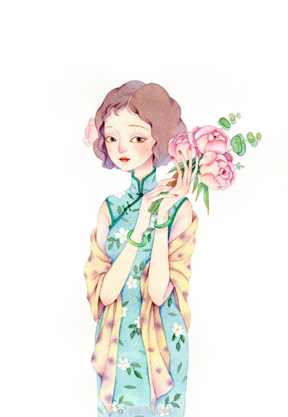 旗袍少女作者斯丹danlis676767来自微博