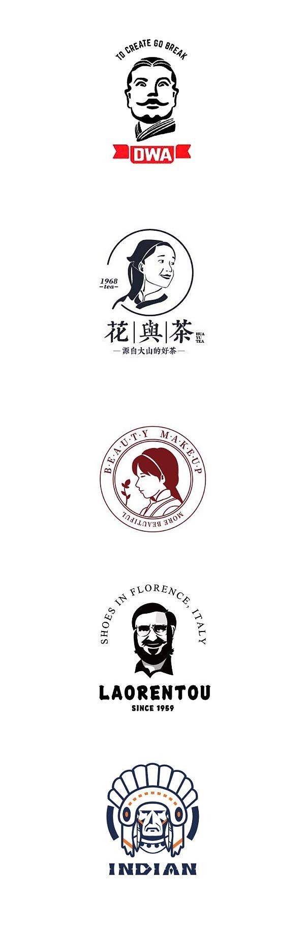 以人物为主体的logo设计 #标志分享#