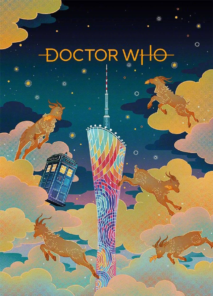 DOCTOR WHO中国风插画海报