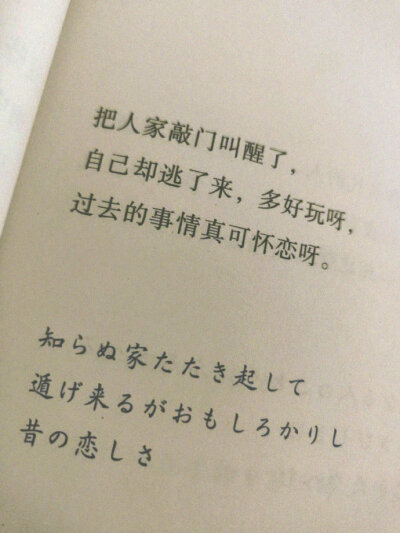 “事物的味道，我尝得太早了。”——石川啄木