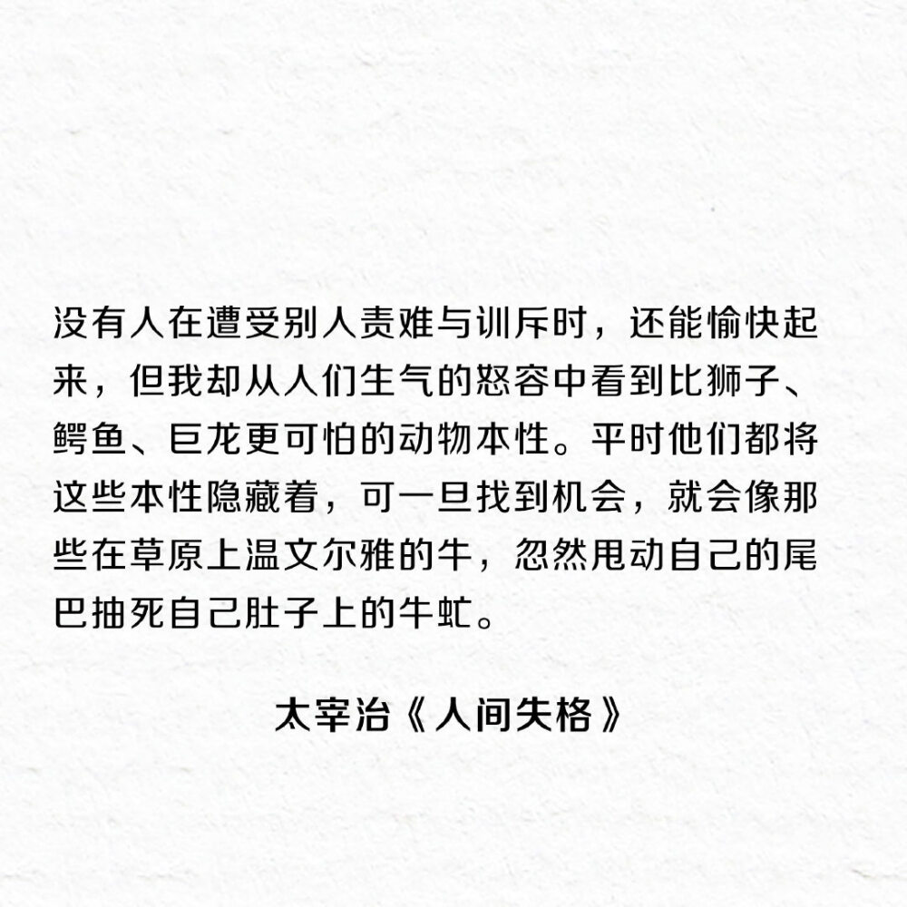 《人间失格》最著名的十五句话，一个失望者的倾诉。 ​​​