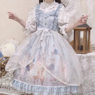 lolita裙子：柠檬清唱曲 tao宝：LemonCantata
内搭/罩衫/手袖/kc/边夹：柠檬清唱曲
lolita/软妹/可爱/穿搭