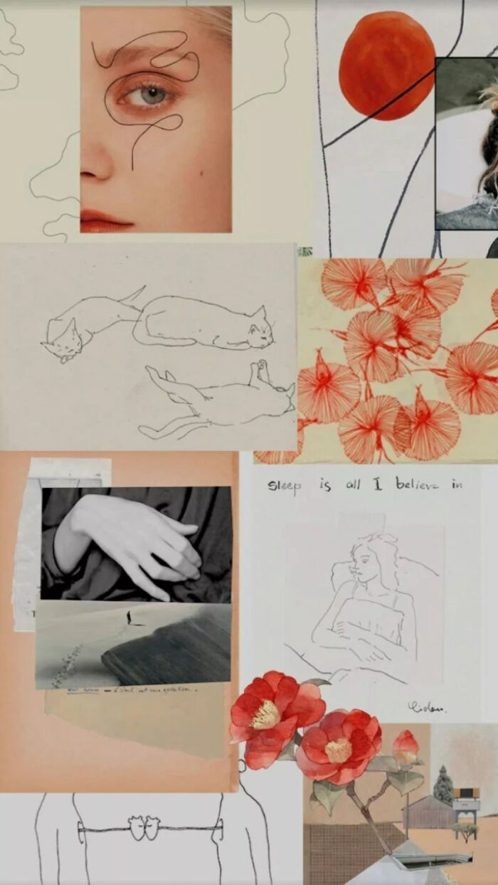 橙色系壁纸 拼贴壁纸 边伯贤壁纸 手机壁纸 复古 欧美风（对最后一张是滥竽充数的hhh）