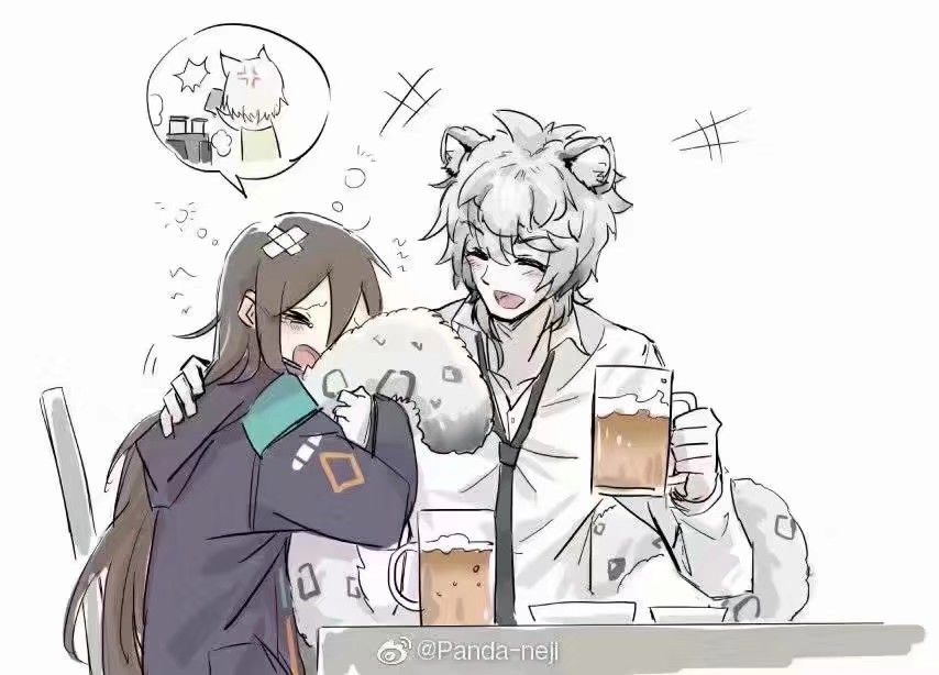 女博士和干员们 图源微博水印