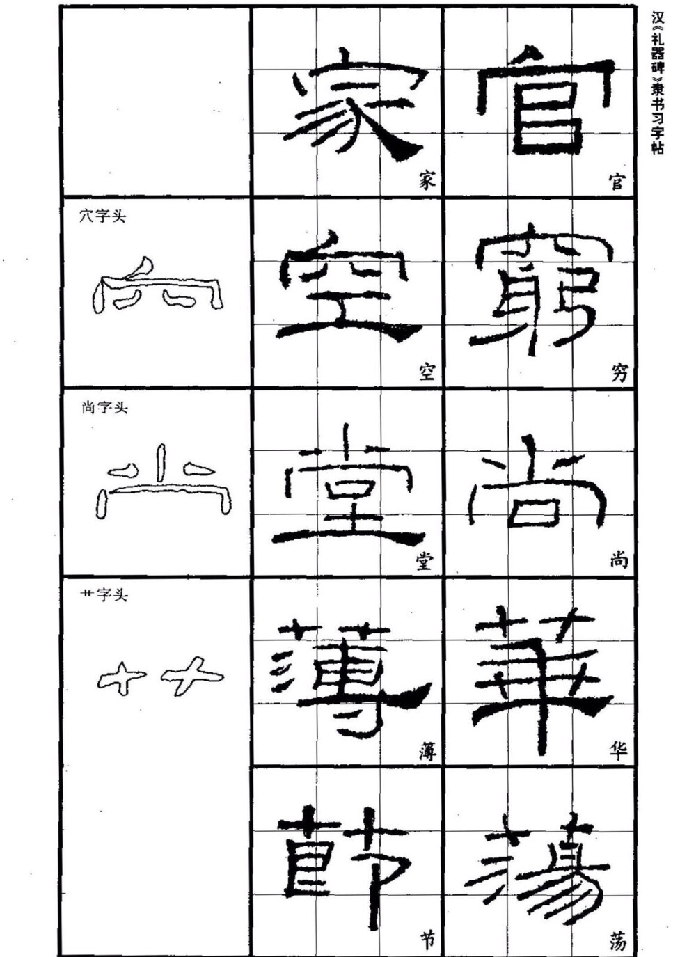 隶书笔画学习