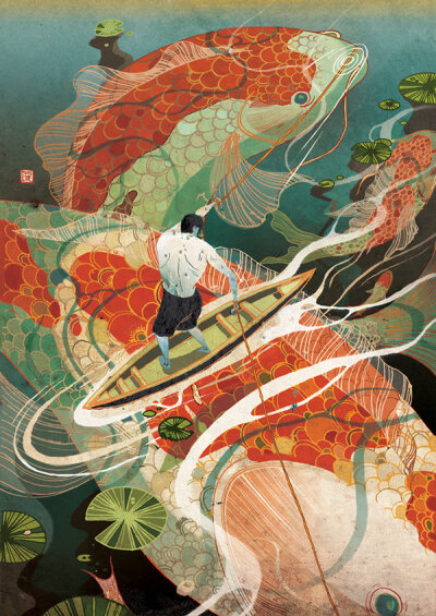 中国风的奇幻插画 中国香港插画家倪传婧(Victo Ngai)