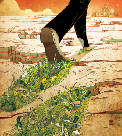 中国风的奇幻插画 中国香港插画家倪传婧(Victo Ngai)