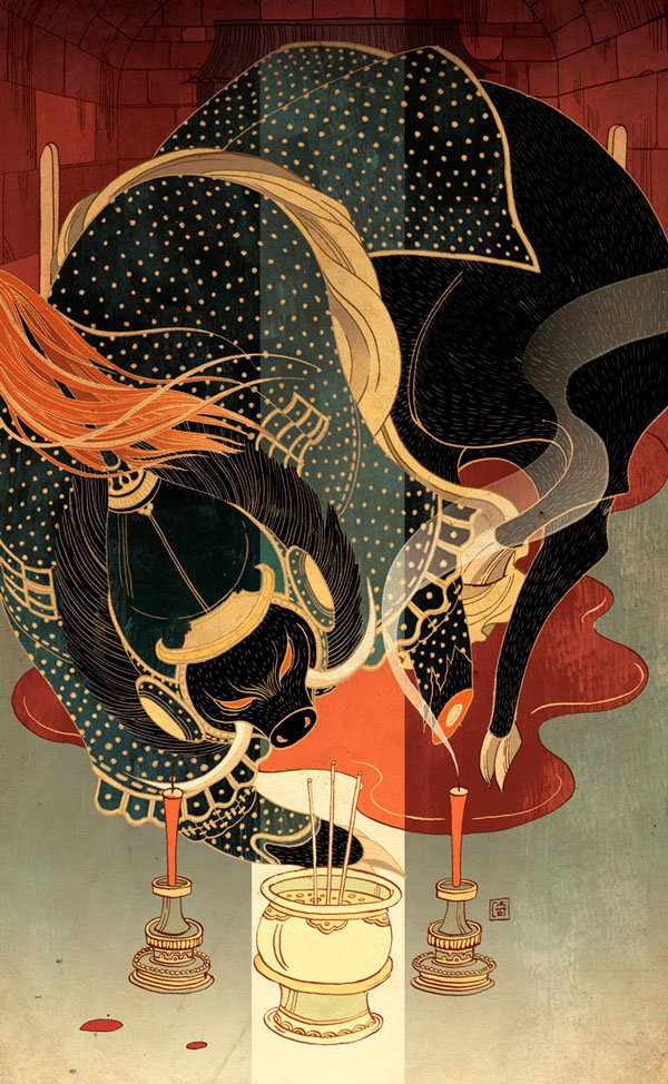 中国风的奇幻插画 中国香港插画家倪传婧(Victo Ngai)