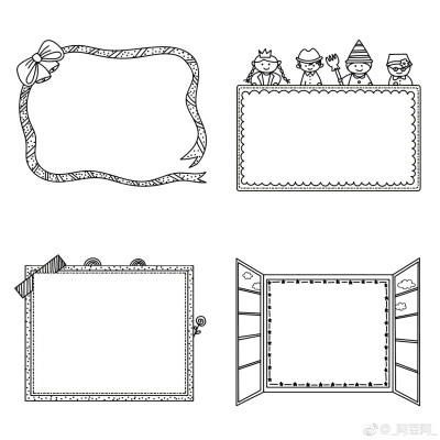 画了一些超级实用的手账手抄报边框，希望对你们有用哦 （作者： _阿豆阿_ ）
