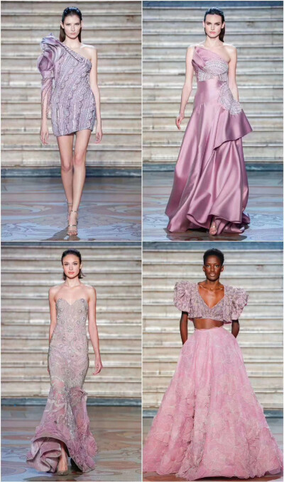 Tony Ward ss 2020 Couture 绸缎薄纱，重工刺绣 奢华仙裙色系也好舒服 ​​​